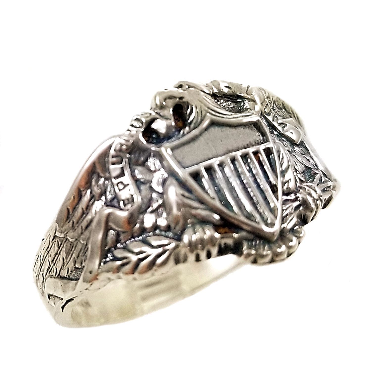 eagle falcon ring heavy sterling silver 925 man biker ring all sizes h –  Abu Mariam Jewelry