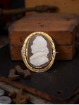 Georgian John Milton Cameo Pin | Giovanni Dies | Shell Cameo Brooch, circa 1830