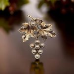 Vintage 12k Gold Filled Walter Lampl Grape Cluster Brooch