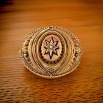 14k Victorian Etruscan Revival Mourning Brooch