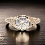 Antique Style Filigree 1.00ct Cubic Zirconia Ring | 900 Silver