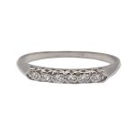 Mid 20th Century Platinum .15cttw Diamond Wedding Band, Sz 9