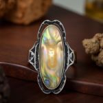 Art Nouveau Blister Pearl Ring | Sterling Silver Filigree