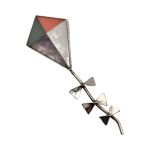 Sterling Silver Gemstone Inlay Kite Brooch | Great Falls Metal Works