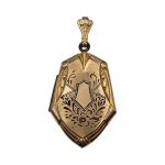Art Deco Engraved Locket | Vintage 12K Gold Filled Locket