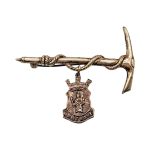 Vintage Sterling Ice Axe Brooch | Swiss Alps | Austria | Bastogne WWII | Souvenir Pin