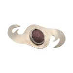 Mid Century Modernist / Artist Silver scarab brooch | Hand Made Scarab Pin