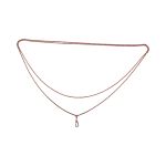 52" Long Antique Rose Gold Watch Guard Chain | Victorian Long Watch Chain | Lorgnette Chain