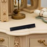 Victorian 14k Black Onyx Mourning Bar Brooch | Antique Black Onyx Bar Pin | Black Onyx Mourning Lace Pin