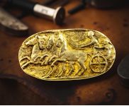 Vintage 835 Silver Goddess Nike Charioteer Brooch