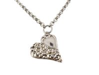 Antique Style Charlotte Spoon Pattern Heart Necklace