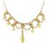 Victorian Style Peridot Colored Bead & Vaseline Glass Festoon Necklace