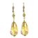 Venetian Gold Sommerso Glass Bead and Crystal Dangle Earrings