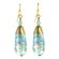 Venetian Blue Sommerso Glass Bead and Crystal Dangle Earrings