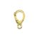 14k Yellow Gold Oval Locking Charm Bail with Ring