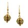 Vintage Style Encrusted Opalescent Colored Crystal Ball Dangle Earrings