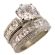 2.00ct Cubic Zirconia Engagement Ring and Wedding Band Set