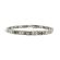14k Art Deco Style Sapphire Filigree Link Bracelet | 1920's Design | White Gold