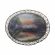 Vintage Hand Painted Sunset Landscape 10k Filigree Brooch | Scenic Porcelain Sunset Souvenir Pin