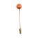10k Antique Button Coral Stick Pin | Victorian Coral Scarf Pin