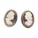 Vintage 800 Silver Italian Shell Cameo Earrings