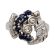 1940s Retro 14k .25 cttw Diamond & Sapphire Ring | White Gold