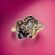 Vintage 14k .18ct Old European Cut Diamond & Sapphire Ring