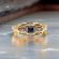 14k Art Deco Filigree Syn French Cut Sapphire & Diamond Engagement Ring