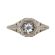 18k Filigree .45ct Aquamarine Ring | Antique Style | White Gold