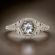 18k Filigree .45ct Aquamarine Ring | Antique Style | White Gold