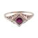 14k White Gold Antique Style Filigree .35ct Ruby Ring