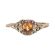 14k White Gold Vintage Style Filigree .61ct Oval Mandarin Garnet Ring