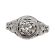 18k Art Deco Filigree .25ct Transitional Cut Diamond Engagement Ring