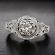 18k Art Deco Filigree .25ct Transitional Cut Diamond Engagement Ring