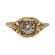 14k Filigree .63ct Moissanite Engagement Ring | Antique Style | Yellow Gold