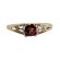 14k Art Deco Style Filigree .40ct Mozambique Garnet Ring | White Gold