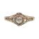 14k .29ct European Cut Diamond Filigree Engagement Ring | Antique Style | White Gold