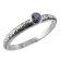 Orange Blossom Sapphire Ring | Sterling Silver | Stacking Ring