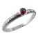 Orange Blossom Rose Cut Garnet Ring | Sterling Silver | Bohemian Garnet
