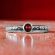 Orange Blossom Rose Cut Garnet Ring | Sterling Silver | Bohemian Garnet