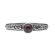 Antique Style Floral .32ct Rose Cut Garnet Stacking Ring | Forget Me Not Flower Ring | Sterling Silver