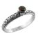 Antique Style Floral Pyrope Garnet Stacking Ring | Forget Me Not Flower Ring | Sterling Silver