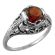 Antique Style Filigree 1.10ct Garnet Ring | Art Deco Style Sterling Silver