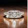 18k Art Deco .10ct Transitional Diamond Engagement Ring | 1920's White Gold