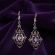 Antique Style Scroll Dangle 3.2ct Amethyst Earrings | Victorian Style Filigree Drop Earrings