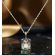 5.40ct Green Amethyst Scroll Pendant w/ Chain in Sterling Silver