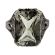 Antique Style Filigree Radiant Cut Green Quartz Ring | Sterling Silver