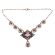 Art Deco Czech Glass and Filigree Necklace | 1930's Faceted Purple Glass