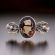 Antique Scottish 10ct Cairngorm Thistle Pin | Smoky Quartz Brooch
