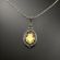 Art Deco Sterling Citrine and Marcasite Pendant | Vintage Sterling Filigree Pendant with Chain